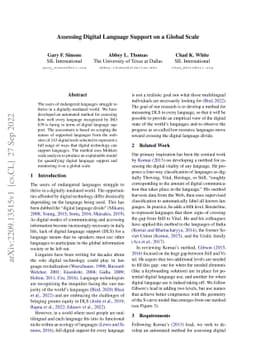 Assessing Digital Language Support on a Global Scale