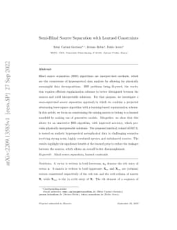 Semi-Blind Source Separation with Learned Constraints