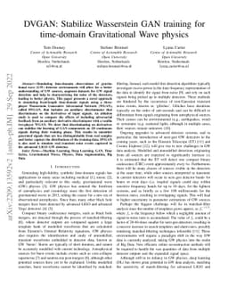 DVGAN: Stabilize Wasserstein GAN training for time-domain Gravitational
  Wave physics
