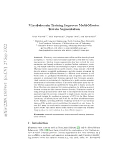 Mixed-domain Training Improves Multi-Mission Terrain Segmentation