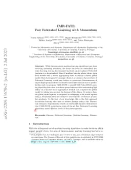 FAIR-FATE: Fair Federated Learning with Momentum