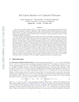 Safe Linear Bandits over Unknown Polytopes