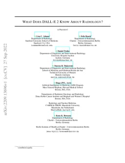 What Does DALL-E 2 Know About Radiology?