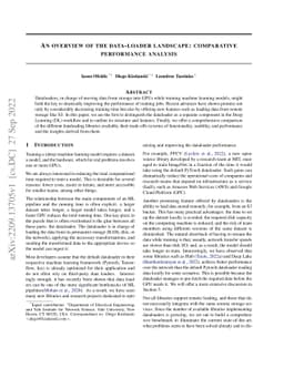 An Overview of the Data-Loader Landscape: Comparative Performance
  Analysis
