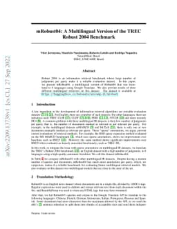 mRobust04: A Multilingual Version of the TREC Robust 2004 Benchmark