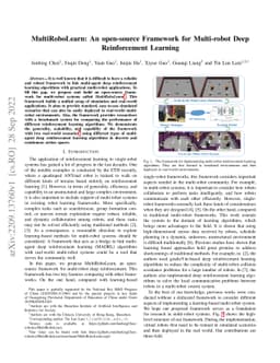 MultiRoboLearn: An open-source Framework for Multi-robot Deep
  Reinforcement Learning