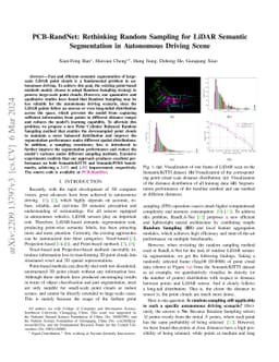 PCB-RandNet: Rethinking Random Sampling for LIDAR Semantic Segmentation
  in Autonomous Driving Scene