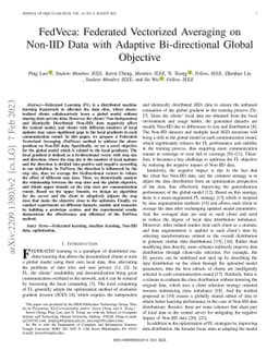 FedVeca: Federated Vectorized Averaging on Non-IID Data with Adaptive
  Bi-directional Global Objective