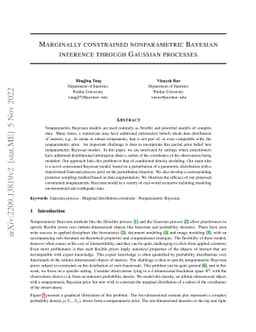 Marginally Constrained Nonparametric Bayesian Inference through Gaussian
  Processes