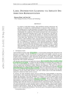 Label Distribution Learning via Implicit Distribution Representation
