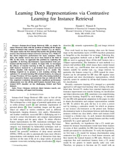 Learning Deep Representations via Contrastive Learning for Instance
  Retrieval