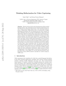 Thinking Hallucination for Video Captioning