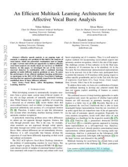 An Efficient Multitask Learning Architecture for Affective Vocal Burst
  Analysis