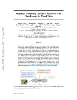 Obj2Seq: Formatting Objects as Sequences with Class Prompt for Visual
  Tasks