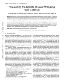 Visualizing the Scripts of Data Wrangling with SOMNUS