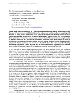 On the visual analytic intelligence of neural networks