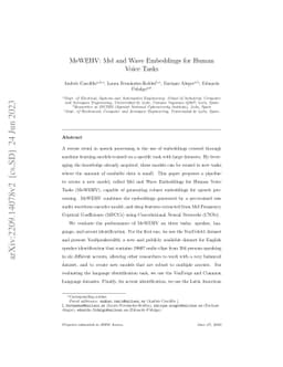 MeWEHV: Mel and Wave Embeddings for Human Voice Tasks