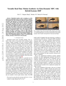 Versatile Real-Time Motion Synthesis via Kino-Dynamic MPC with
  Hybrid-Systems DDP