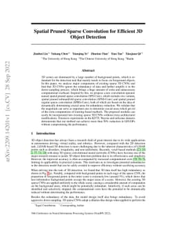Spatial Pruned Sparse Convolution for Efficient 3D Object Detection