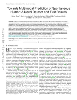 Towards Multimodal Prediction of Spontaneous Humour: A Novel Dataset and
  First Results