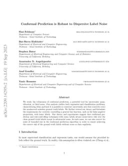 Conformal Prediction is Robust to Dispersive Label Noise