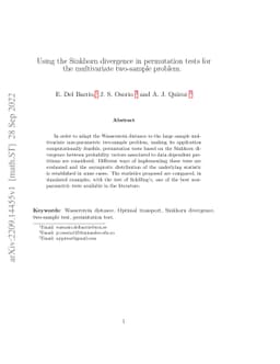 Using the Sinkhorn divergence in permutation tests for the multivariate
  two-sample problem