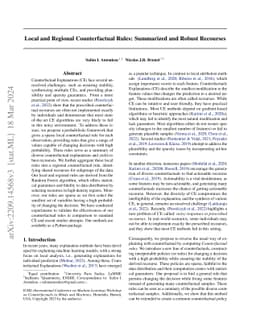 Local and Regional Counterfactual Rules: Summarized and Robust Recourses