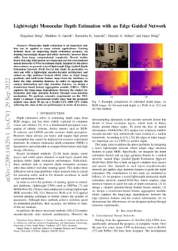 Lightweight Monocular Depth Estimation with an Edge Guided Network