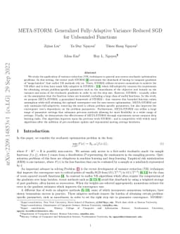 META-STORM: Generalized Fully-Adaptive Variance Reduced SGD for
  Unbounded Functions