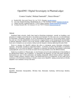 OpenDSU: Digital Sovereignty in PharmaLedger