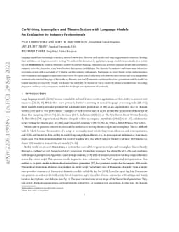 Co-Writing Screenplays and Theatre Scripts with Language Models: An
  Evaluation by Industry Professionals