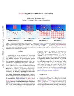Dilated Neighborhood Attention Transformer