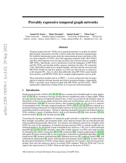 Provably expressive temporal graph networks