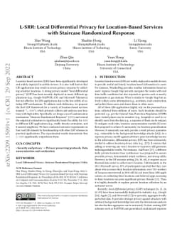 L-SRR: Local Differential Privacy for Location-Based Services with
  Staircase Randomized Response