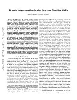 Dynamic Inference on Graphs using Structured Transition Models