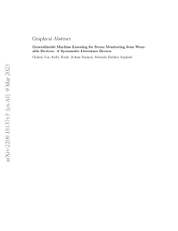 Generalizable machine learning for stress monitoring from wearable
  devices: A systematic literature review