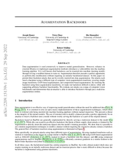 Augmentation Backdoors