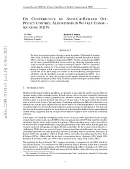 On Convergence of Average-Reward Off-Policy Control Algorithms in Weakly
  Communicating MDPs