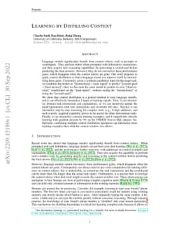 Learning by Distilling Context