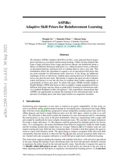 ASPiRe:Adaptive Skill Priors for Reinforcement Learning