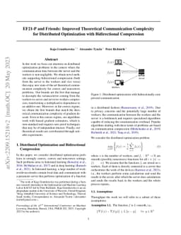 EF21-P and Friends: Improved Theoretical Communication Complexity for
  Distributed Optimization with Bidirectional Compression