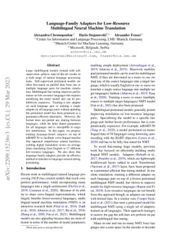 Language-Family Adapters for Low-Resource Multilingual Neural Machine
  Translation