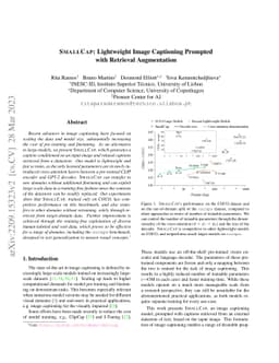SmallCap: Lightweight Image Captioning Prompted with Retrieval
  Augmentation