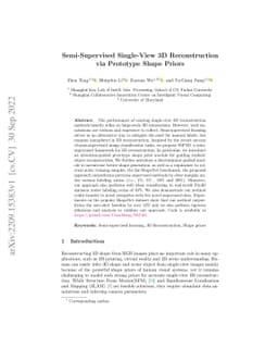 Semi-Supervised Single-View 3D Reconstruction via Prototype Shape Priors