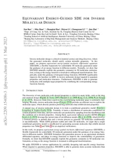 Equivariant Energy-Guided SDE for Inverse Molecular Design