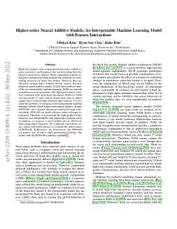 Higher-order Neural Additive Models: An Interpretable Machine Learning
  Model with Feature Interactions