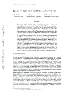 Sparsity-Constrained Optimal Transport