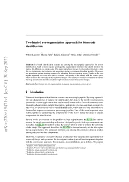 Two-headed eye-segmentation approach for biometric identification