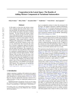 Cooperation in the Latent Space: The Benefits of Adding Mixture
  Components in Variational Autoencoders