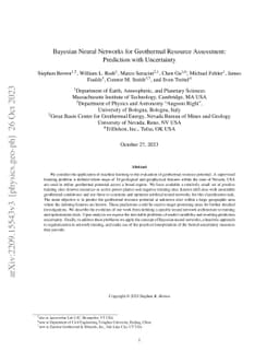 Bayesian Neural Networks for Geothermal Resource Assessment: Prediction
  with Uncertainty